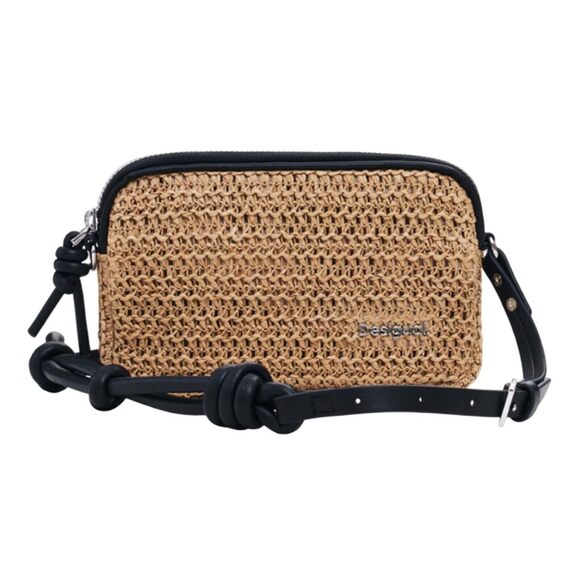 Handbags - 6890 MONE_HALF LOGO RAFFIA J, 1014 NATURAL, U